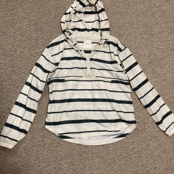 Thread & Supply Striped Hooded Seattle Windbreaker Women's S - Picture 2 of 5